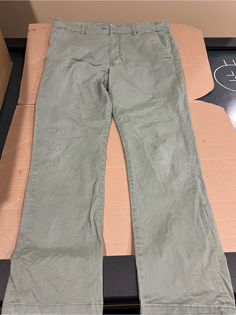 Light Olive Men’s Chino Pants - Classic Straight Fit